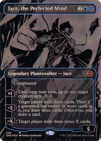 {R} Jace, the Perfected Mind (Oil Slick Raised Foil) [Phyrexia: All Will Be One][ONE 360]