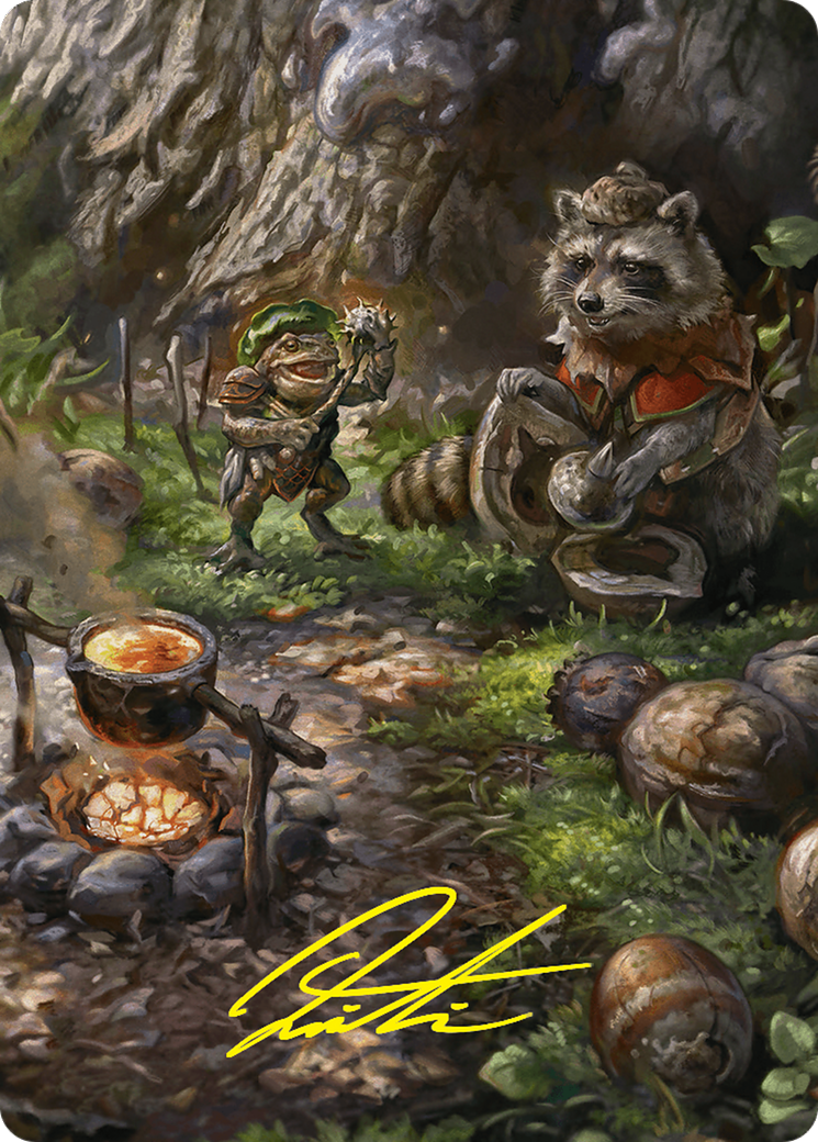 {A} Sylvan Scavenging Art Card (46/54) (Gold-Stamped Signature) [Foundations Art Series][GS AFDN 046]