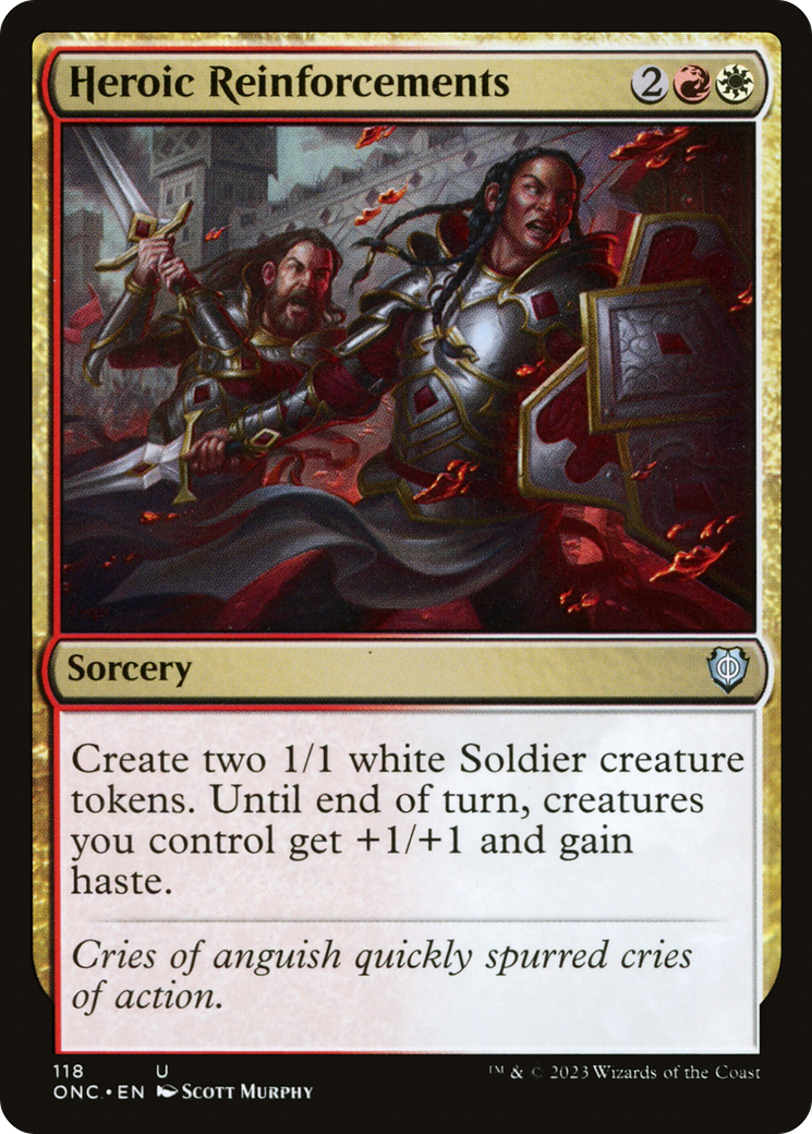 {C} Heroic Reinforcements [Phyrexia: All Will Be One Commander][ONC 118]