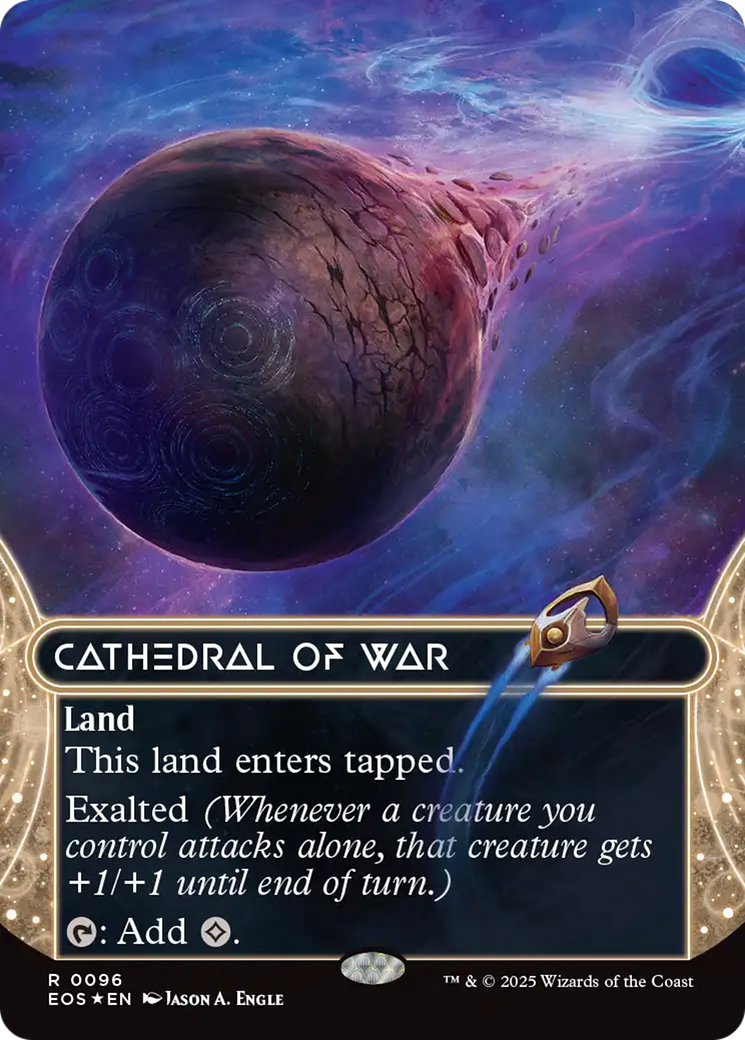{@@ EOC R} Cathedral of War (0096) (Borderless) (Galaxy Foil) [Edge of Eternities: Stellar Sights][EOS 096]