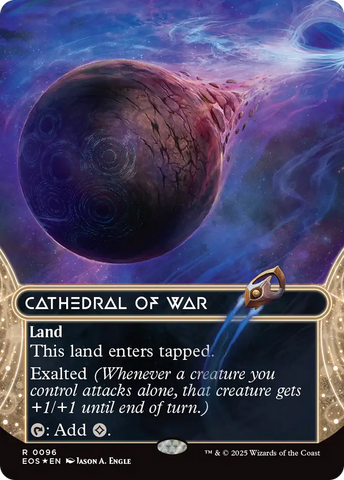 {@@ EOC R} Cathedral of War (0096) (Borderless) (Galaxy Foil) [Edge of Eternities: Stellar Sights][EOS 096]