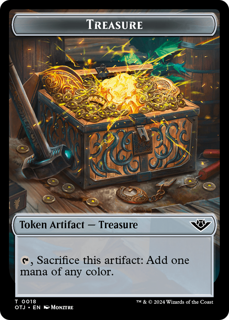 {T} Treasure // Meteorite Double-Sided Token [Outlaws of Thunder Junction Tokens][TOTJ 18//17]