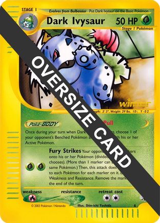 [JUM PKM-R] Dark Ivysaur (6) (Winner) (Jumbo Card) [Best of Promos]