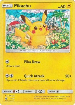[PKM] Pikachu (4/12) [McDonald's Promos: 2018 Collection]