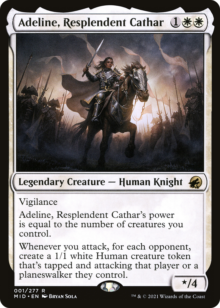 {R} Adeline, Resplendent Cathar [Innistrad: Midnight Hunt][MID 001]