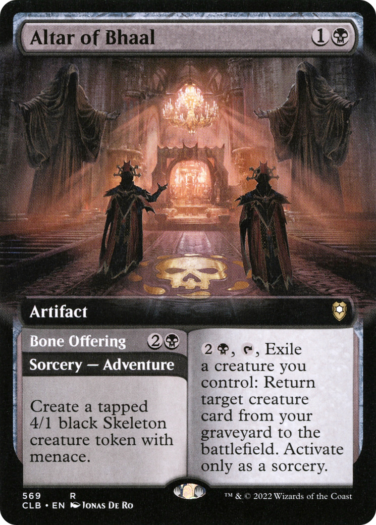 {R} Altar of Bhaal // Bone Offering (Extended Art) [Commander Legends: Battle for Baldur's Gate][CLB 569]