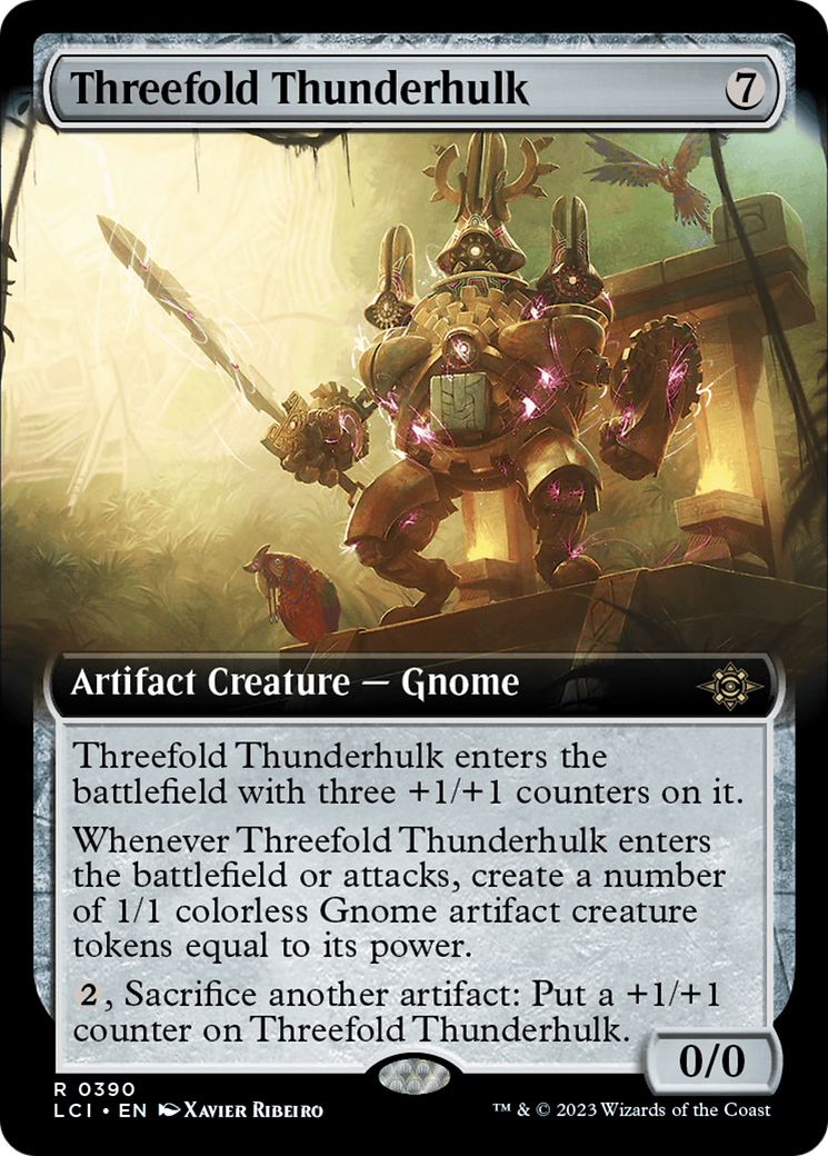 {@R} Threefold Thunderhulk (Extended Art) [The Lost Caverns of Ixalan][LCI 390]