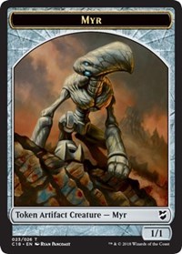 {T} Myr (023) // Thopter (025) Double-sided Token [Commander 2018 Tokens][TC18 023]