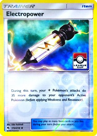 [TR] Electropower (172/214) (League Promo) [Sun & Moon: Lost Thunder]