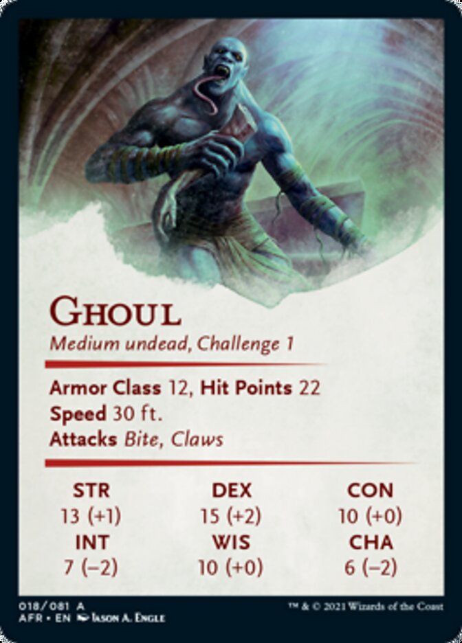 {A} Ghoul Art Card (Gold-Stamped Signature) [Dungeons & Dragons: Adventures in the Forgotten Realms Art Series][GS AAFR 018]