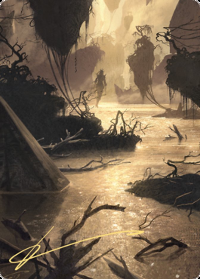 {A} Murkwater Pathway Art Card (Gold-Stamped Signature) [Zendikar Rising Art Series][AZNR 026]