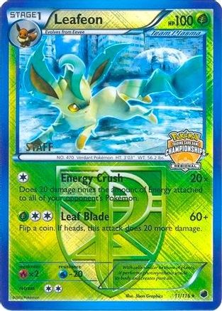 [PKM] Leafeon (11/116) (Regional Championship Promo Staff) [Black & White: Plasma Freeze]