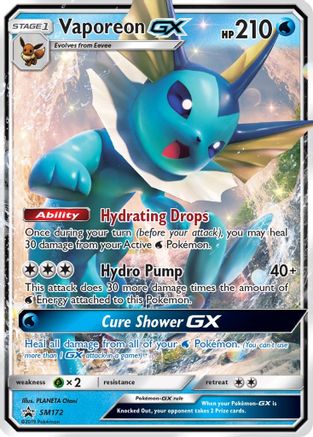 [PKM] Vaporeon GX (SM172) [Sun & Moon: Black Star Promos]