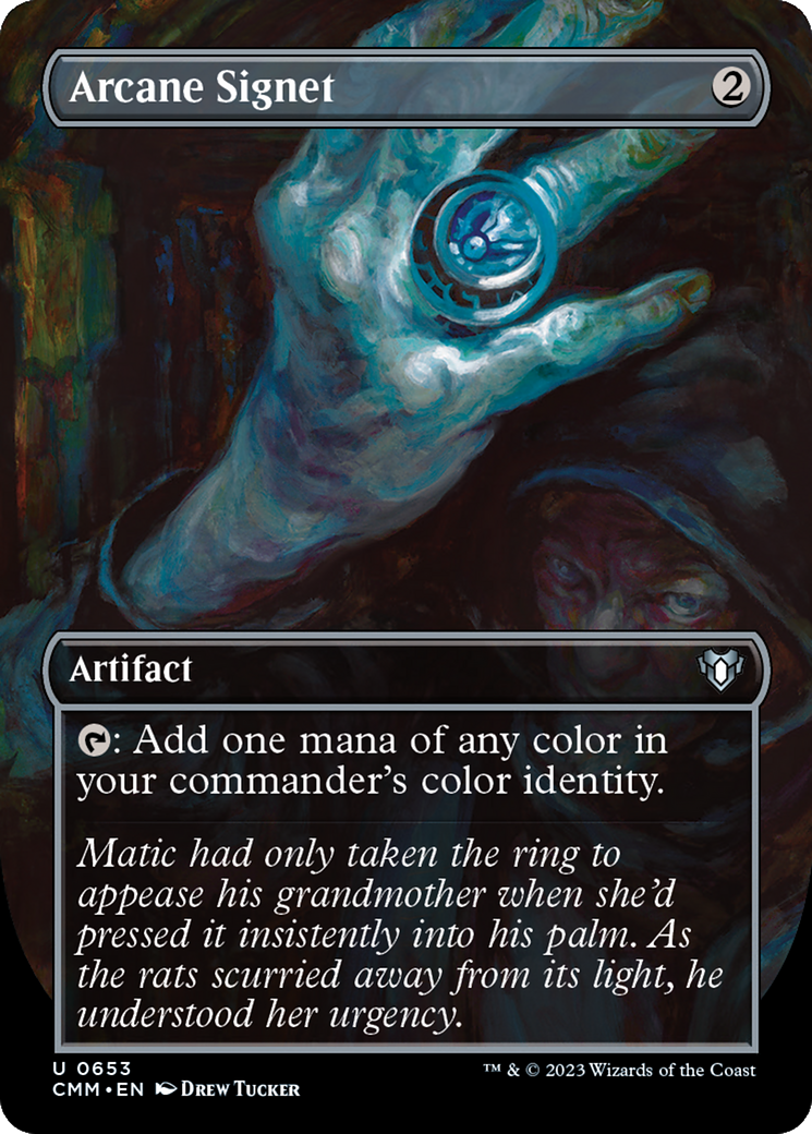 {C} Arcane Signet (Borderless Alternate Art) [Commander Masters][CMM 653]