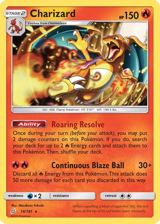 [PKM] Charizard (14/181) [Sun & Moon: Team Up]