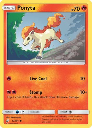 [PKM] Ponyta (17/181) [Sun & Moon: Team Up]