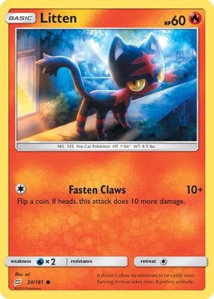[PKM] Litten (20/181) [Sun & Moon: Team Up]