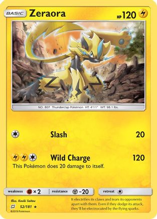 [PKM] Zeraora (52/181) [Sun & Moon: Team Up]