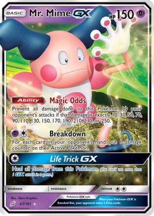 [PKM-R] Mr. Mime GX (67/181) [Sun & Moon: Team Up]