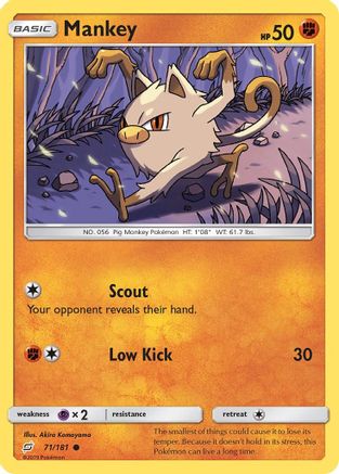 [PKM] Mankey (71/181) [Sun & Moon: Team Up]