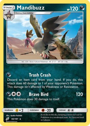 [PKM] Mandibuzz (93/181) [Sun & Moon: Team Up]