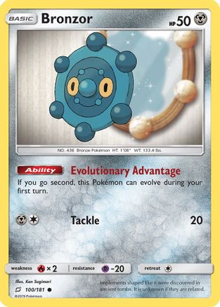 [PKM] Bronzor (100/181) [Sun & Moon: Team Up]