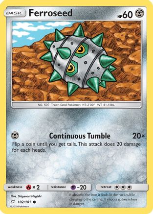 [PKM] Ferroseed (102/181) [Sun & Moon: Team Up]