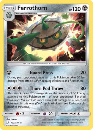 [PKM] Ferrothorn (103/181) [Sun & Moon: Team Up]