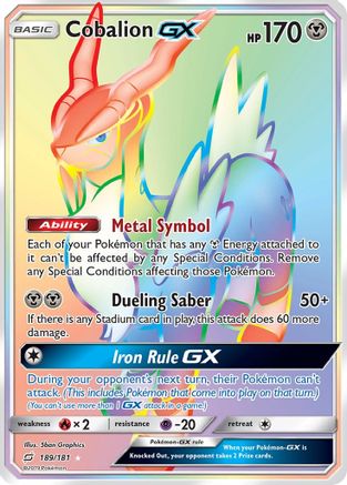[PKM] Cobalion GX (189/181) [Sun & Moon: Team Up]