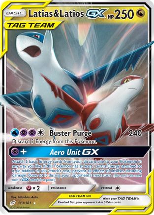 [PKM] Latias & Latios GX (113/181) [Sun & Moon: Team Up]
