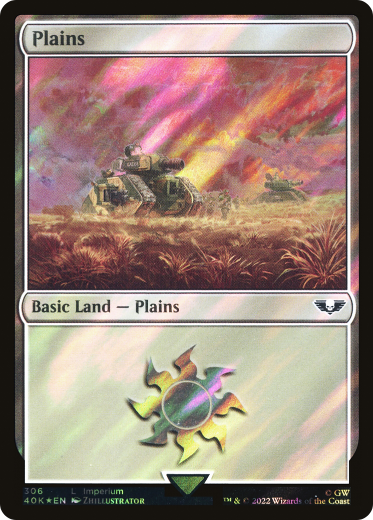 {B}[SFO 40K 306] Plains (306) (Surge Foil) [Universes Beyond: Warhammer 40,000]