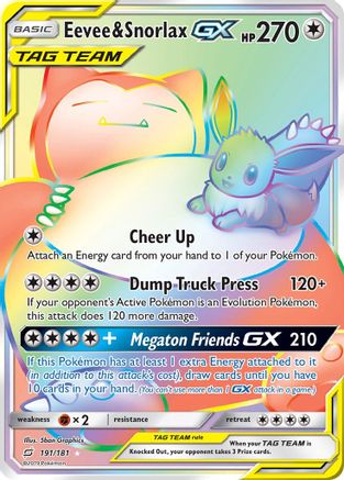 [PKM] Eevee & Snorlax GX (191/181) [Sun & Moon: Team Up]