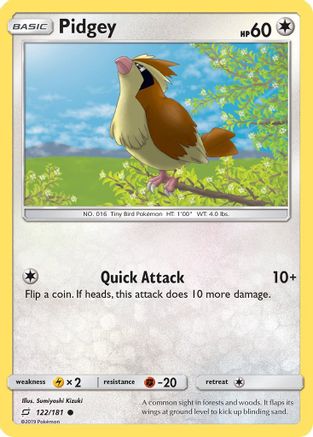 [PKM] Pidgey (122/181) [Sun & Moon: Team Up]