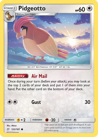 [PKM] Pidgeotto (123/181) [Sun & Moon: Team Up]
