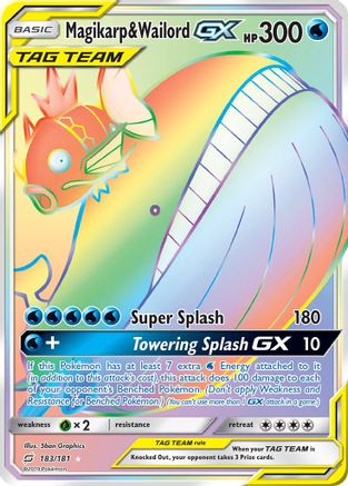[PKM-R] Magikarp & Wailord GX (183/181) [Sun & Moon: Team Up]