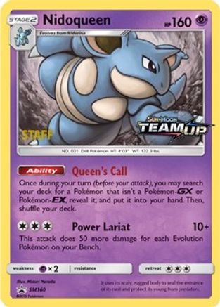 [PKM-R] Nidoqueen (SM160) (Staff) [Sun & Moon: Black Star Promos]