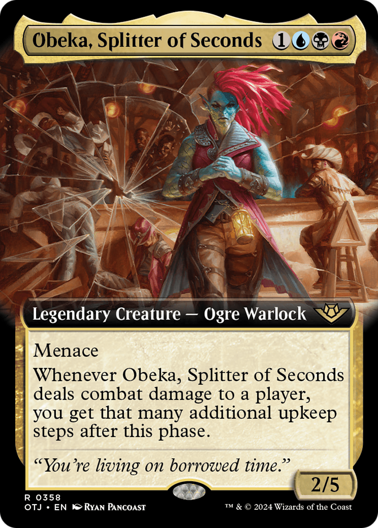 {@R} Obeka, Splitter of Seconds (Extended Art) [Outlaws of Thunder Junction][OTJ 358]
