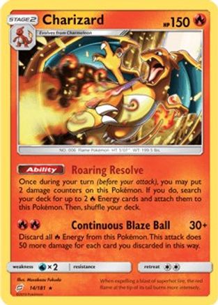 [PKM] Charizard (14/181) (Theme Deck Exclusive) [Sun & Moon: Team Up]