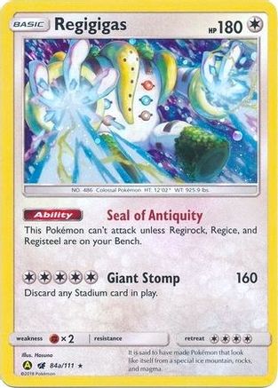 [PKM-R] Regigigas (84a/111) (Alternate Art Promo) [Sun & Moon: Crimson Invasion]