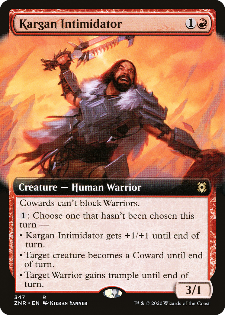 {R} Kargan Intimidator (Extended Art) [Zendikar Rising][ZNR 347]