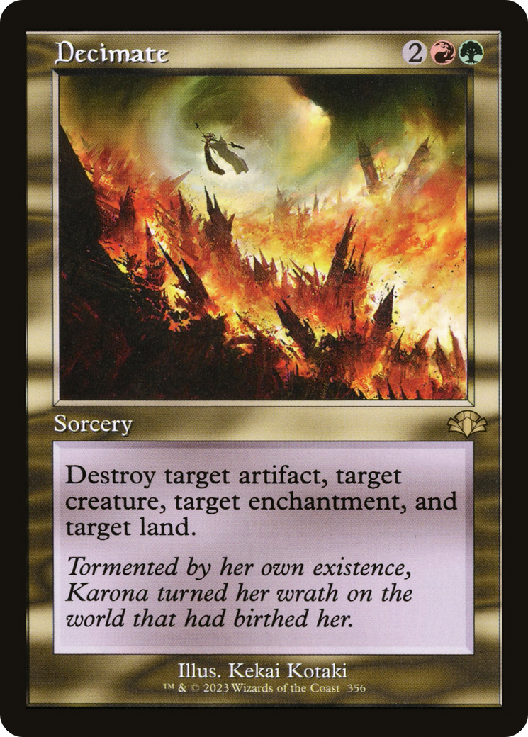 {R} Decimate (Retro) [Dominaria Remastered][DMR 356]