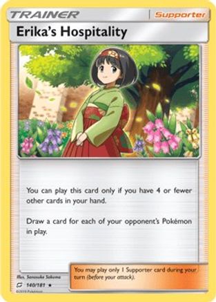 [PKM] Erika's Hospitality (140/181) (Theme Deck Exclusive) [Sun & Moon: Team Up]