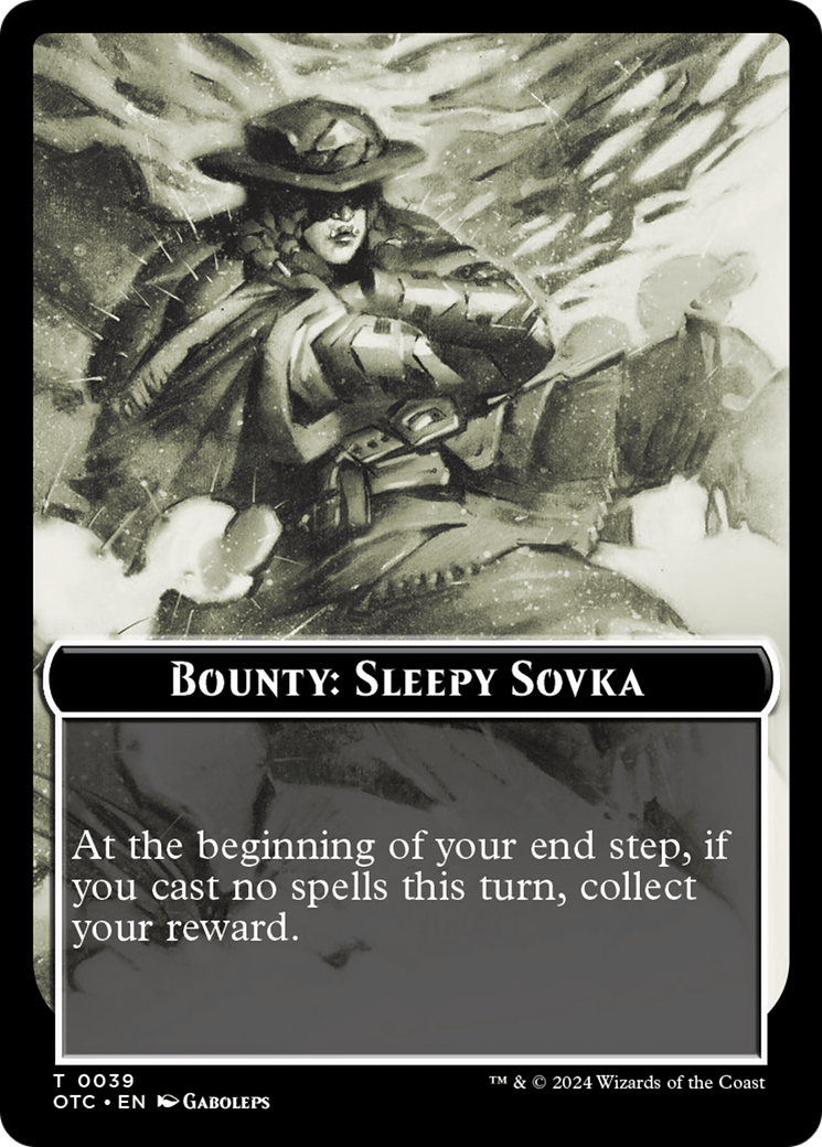 {T} Bounty: Sleepy Sovka // Bounty Rules Double-Sided Token [Outlaws of Thunder Junction Commander Tokens][TOTC 039]