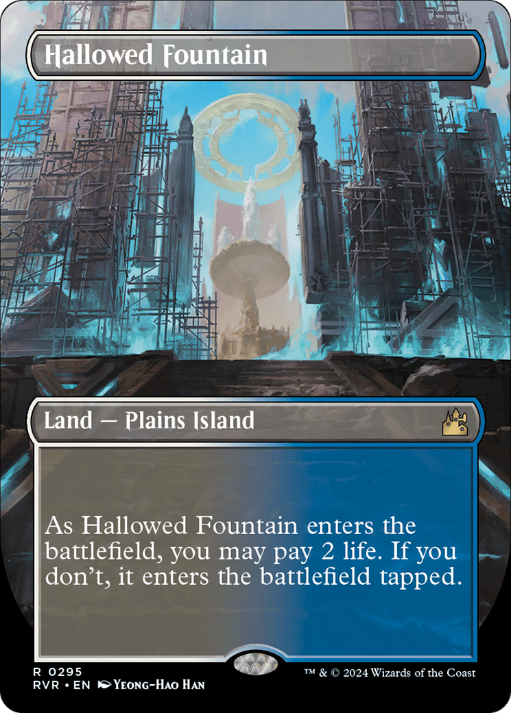 {R} Hallowed Fountain (Borderless) [Ravnica Remastered][RVR 295]
