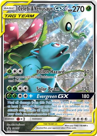 [PKM-R] Celebi & Venusaur GX (SM167) [Sun & Moon: Black Star Promos]