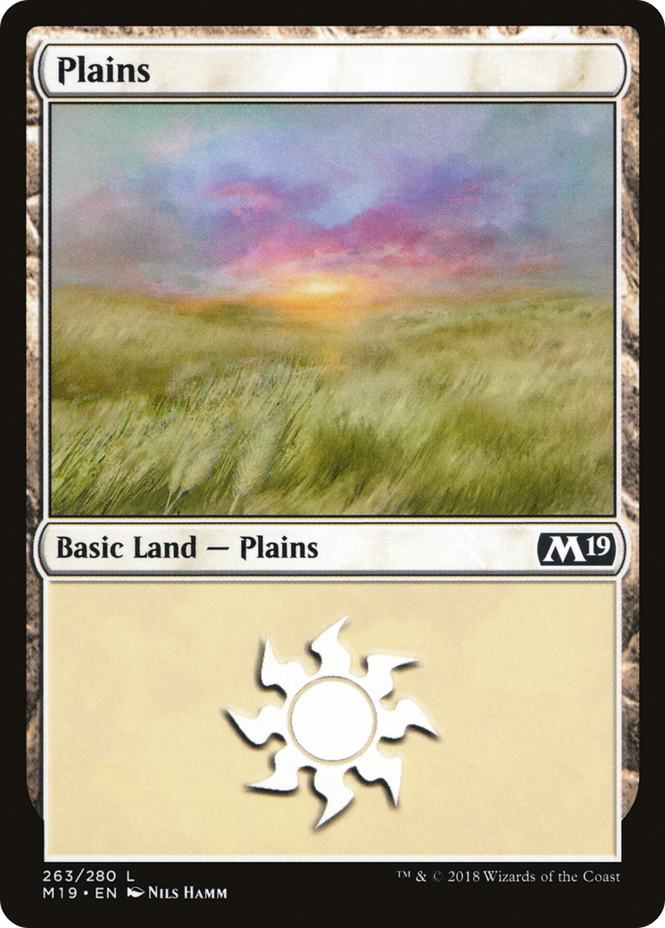 {B}[M19 263] Plains (263) [Core Set 2019]