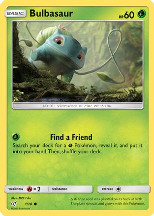 [PKM] Bulbasaur (1/18) [Sun & Moon: Detective Pikachu]