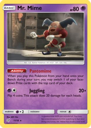 [PKM] Mr. Mime (11/18) [Sun & Moon: Detective Pikachu]