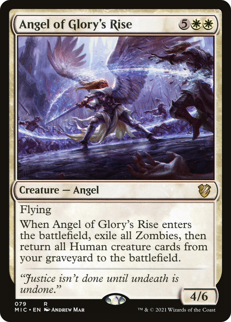 {R} Angel of Glory's Rise [Innistrad: Midnight Hunt Commander][MIC 079]