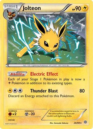 [PKM-R] Jolteon (26/98) (Cosmos Holo) [XY: Ancient Origins]